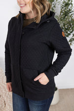 Load image into Gallery viewer, Kyla Zipper Snap Jacket - Black
