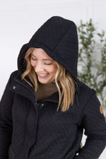 Load image into Gallery viewer, Kyla Zipper Snap Jacket - Black
