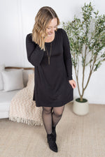 Load image into Gallery viewer, Savannah Bamboo Swing Dress - Black
