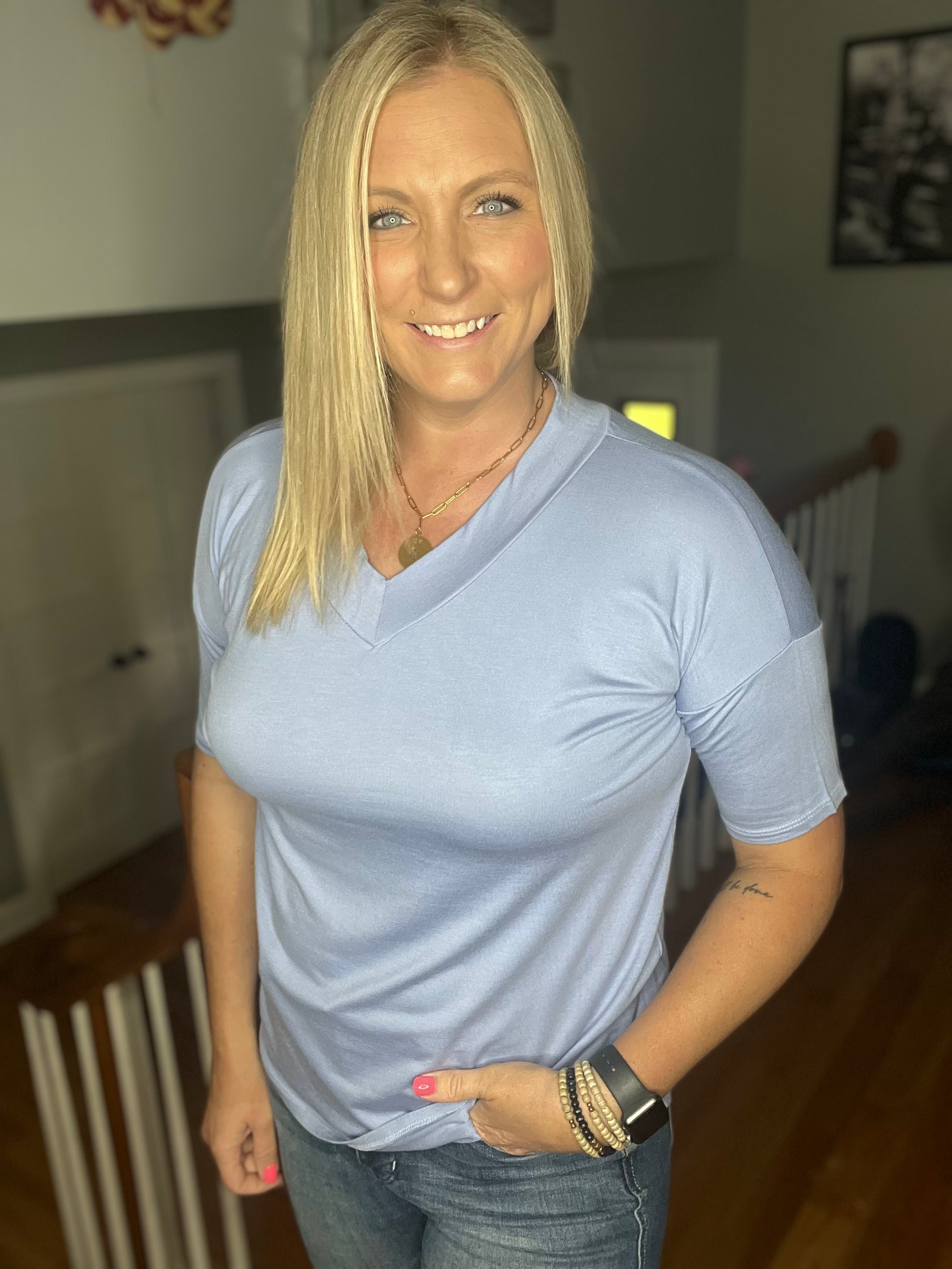 Remember Me Top In Denim FINAL SALE