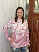 Load image into Gallery viewer, **Hailey Pullover Hoodie - Berry Pattern Mix
