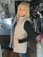 Load image into Gallery viewer, In Stock Harlow Long Vest in Latte
