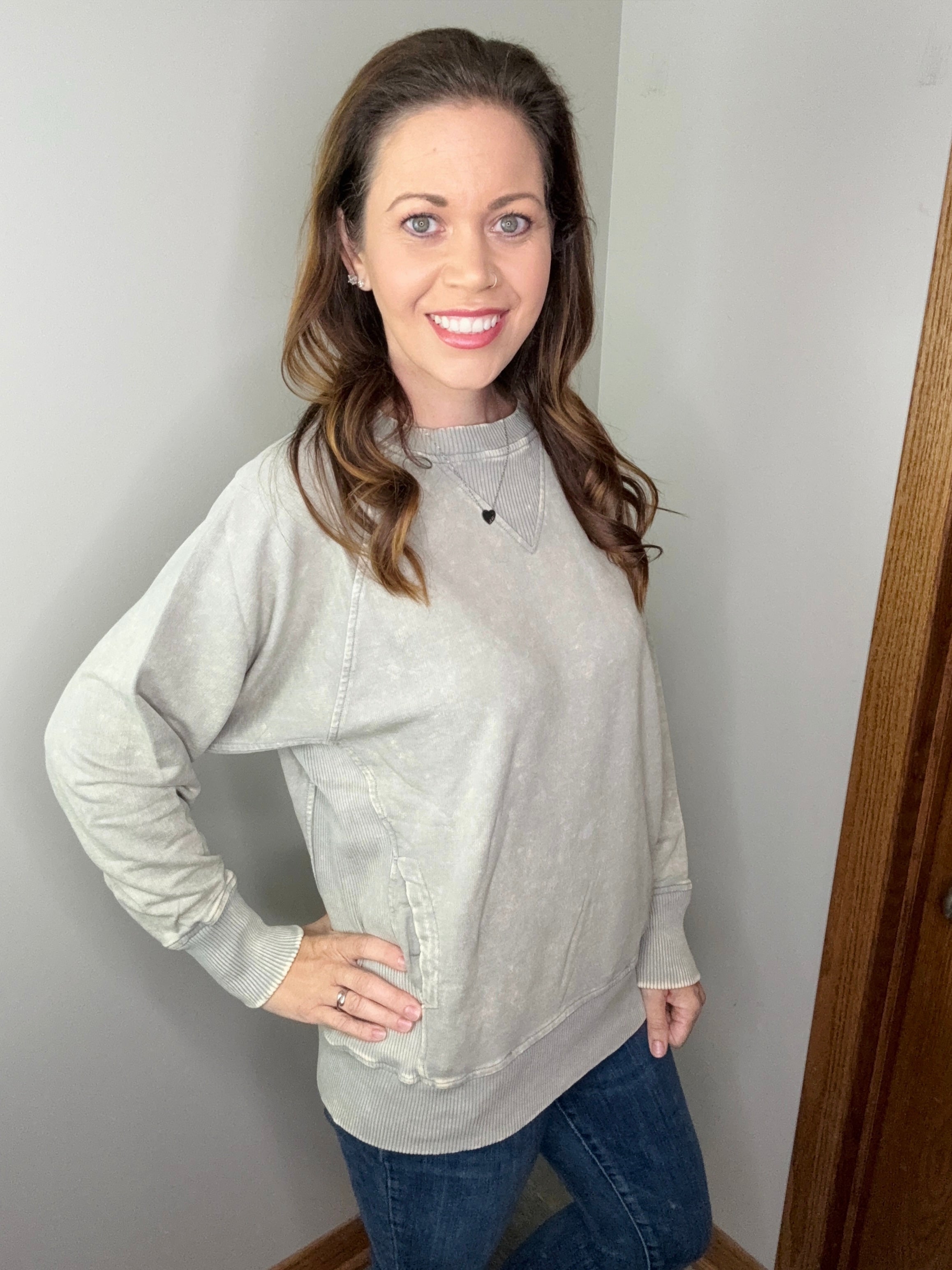 Spark Interest Pullover in Sleet