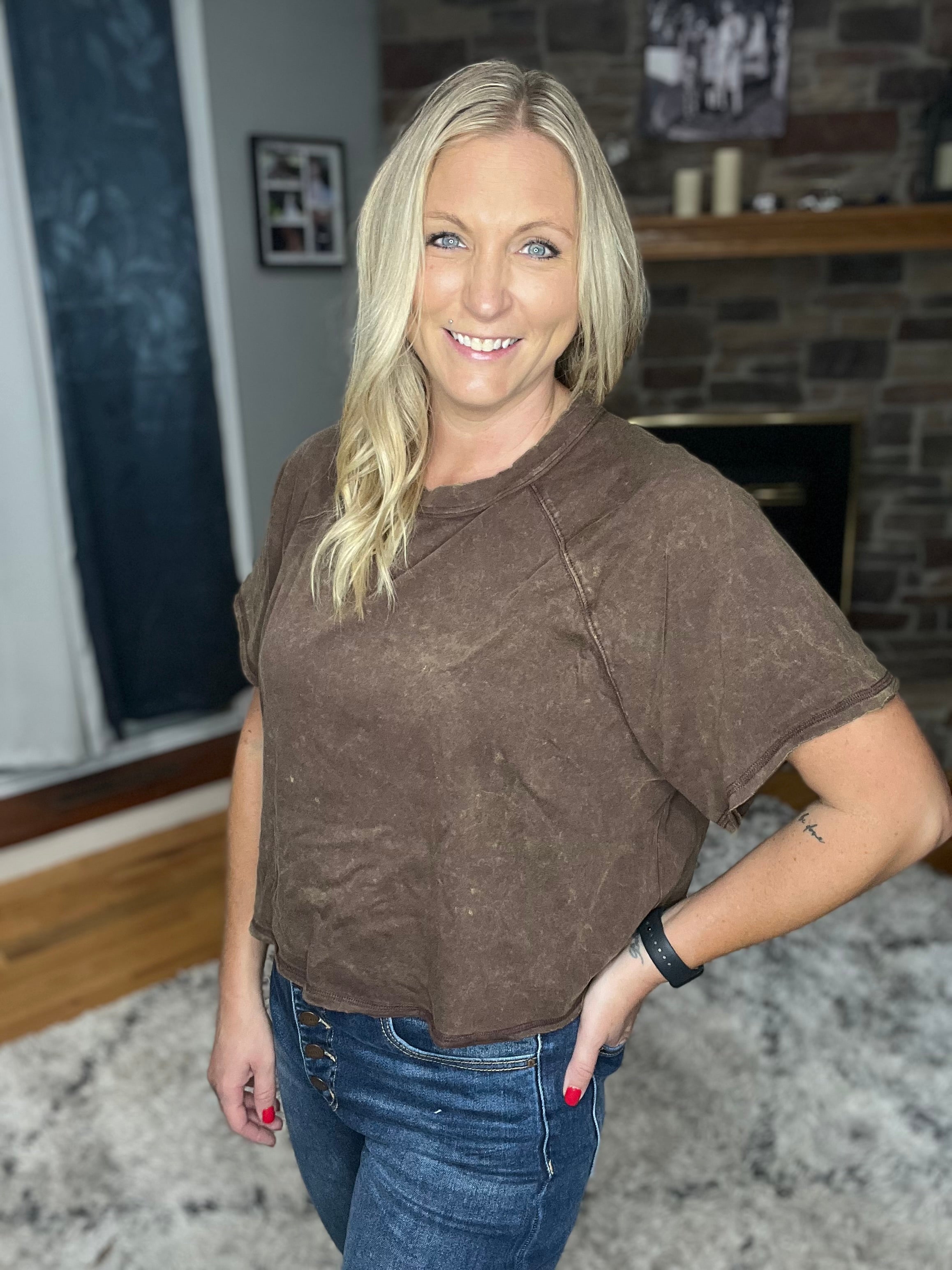 Speak for All Tee in Mahogany