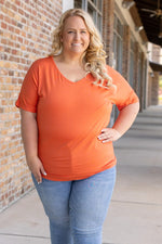 Load image into Gallery viewer, Chloe Cozy Tee - Pumpkin
