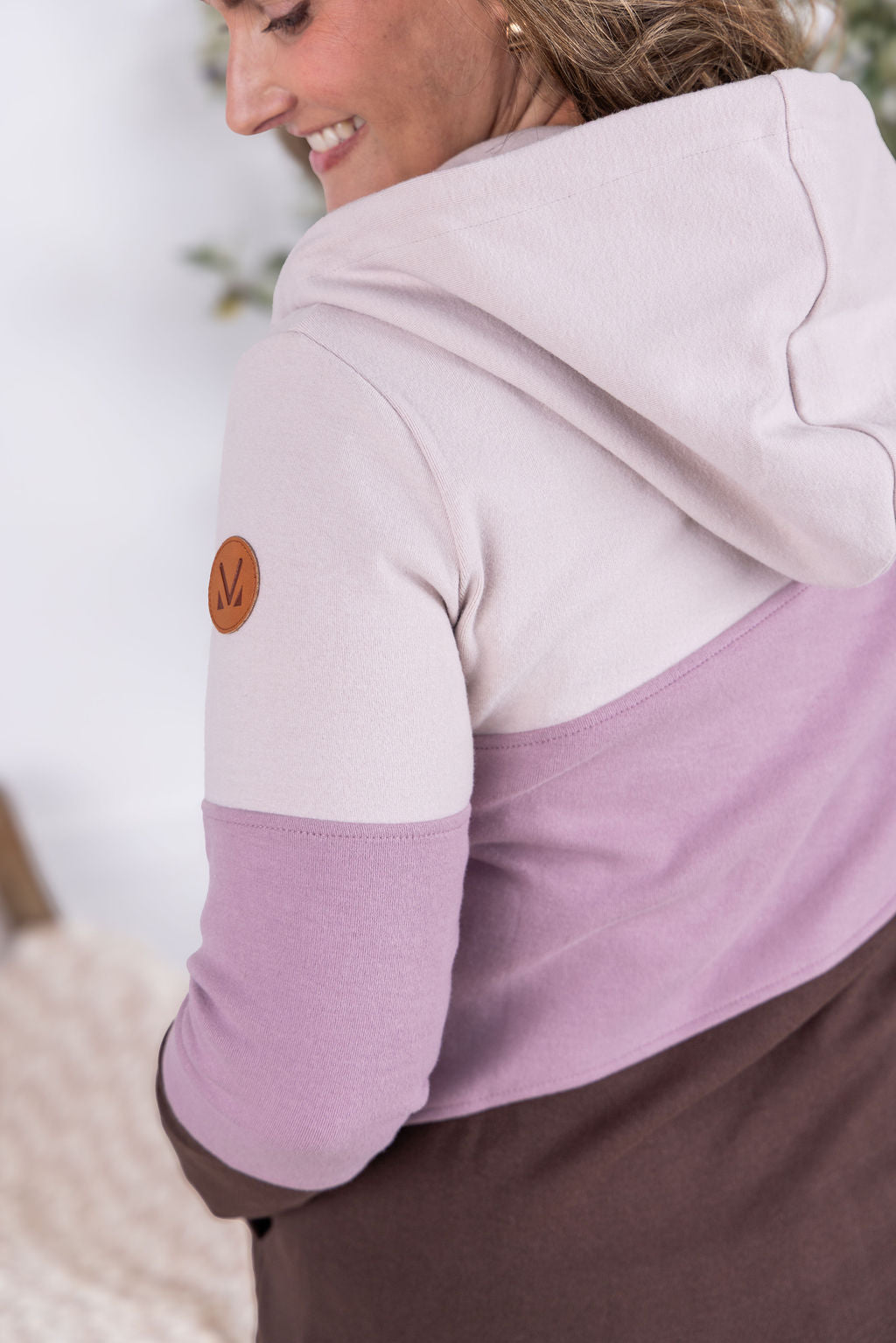 SALE! Colorblock Fullzip - Neutral, Purple, and Brown