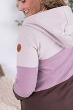 Load image into Gallery viewer, SALE! Colorblock Fullzip - Neutral, Purple, and Brown
