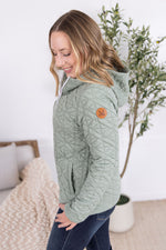Load image into Gallery viewer, Geometric Fullzip Hoodie - Sage
