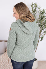Load image into Gallery viewer, Geometric Fullzip Hoodie - Sage
