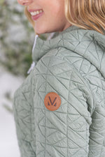 Load image into Gallery viewer, Geometric Fullzip Hoodie - Sage
