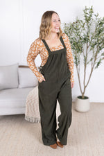 Load image into Gallery viewer, Corduroy Overalls - Olive
