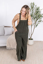 Load image into Gallery viewer, Corduroy Overalls - Olive
