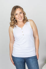 Load image into Gallery viewer, Addison Henley Tank - White
