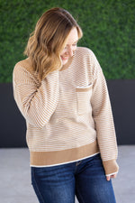 Load image into Gallery viewer, SALE! Miley Striped Sweater - Latte
