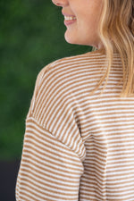 Load image into Gallery viewer, SALE! Miley Striped Sweater - Latte
