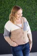 Load image into Gallery viewer, SALE! Colorblock Cozy Cardigan
