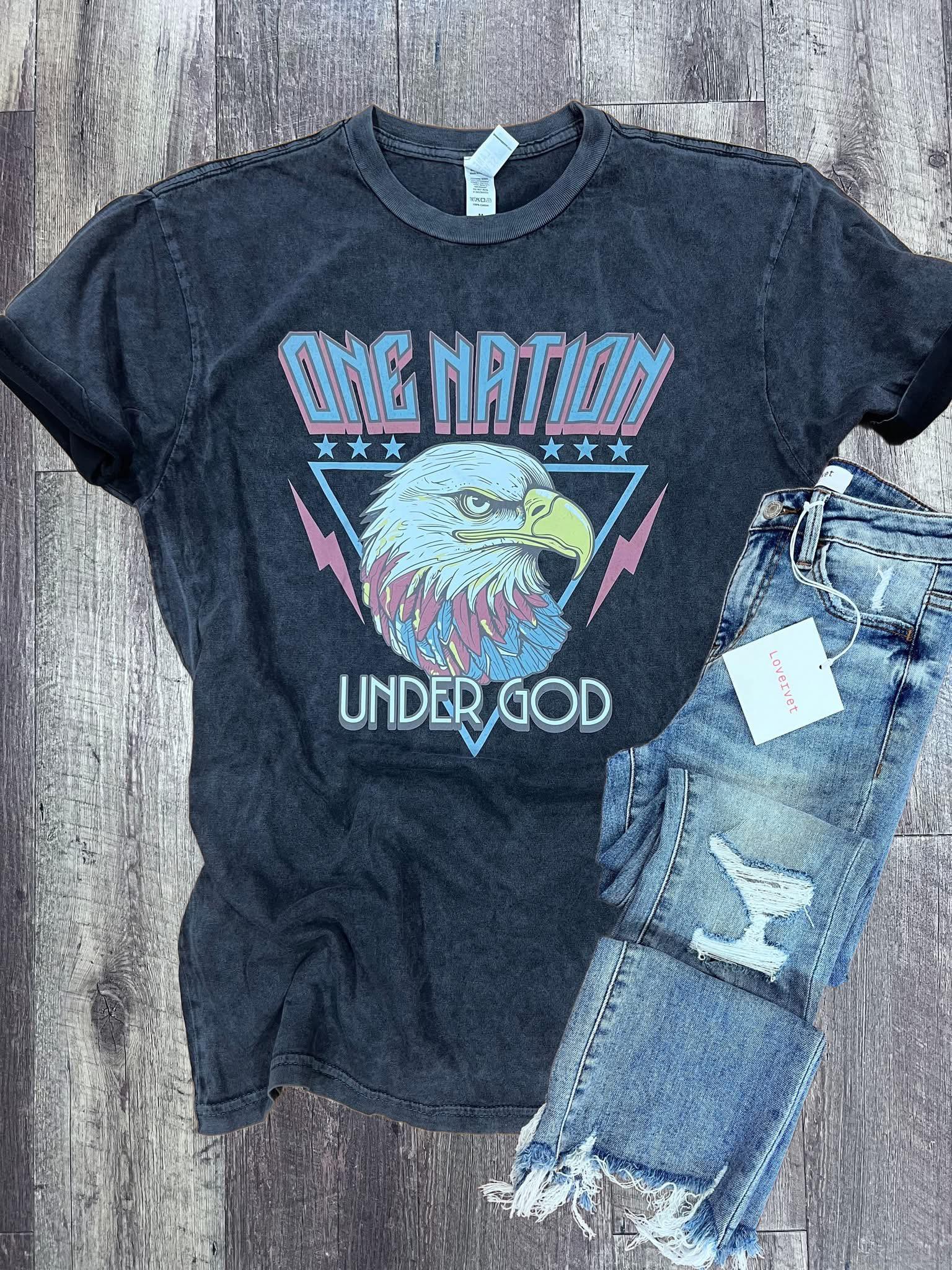 Retro One Nation Eagle Tee FINAL SALE