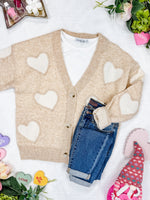 Load image into Gallery viewer, Sweetheart Cardigan - Tan
