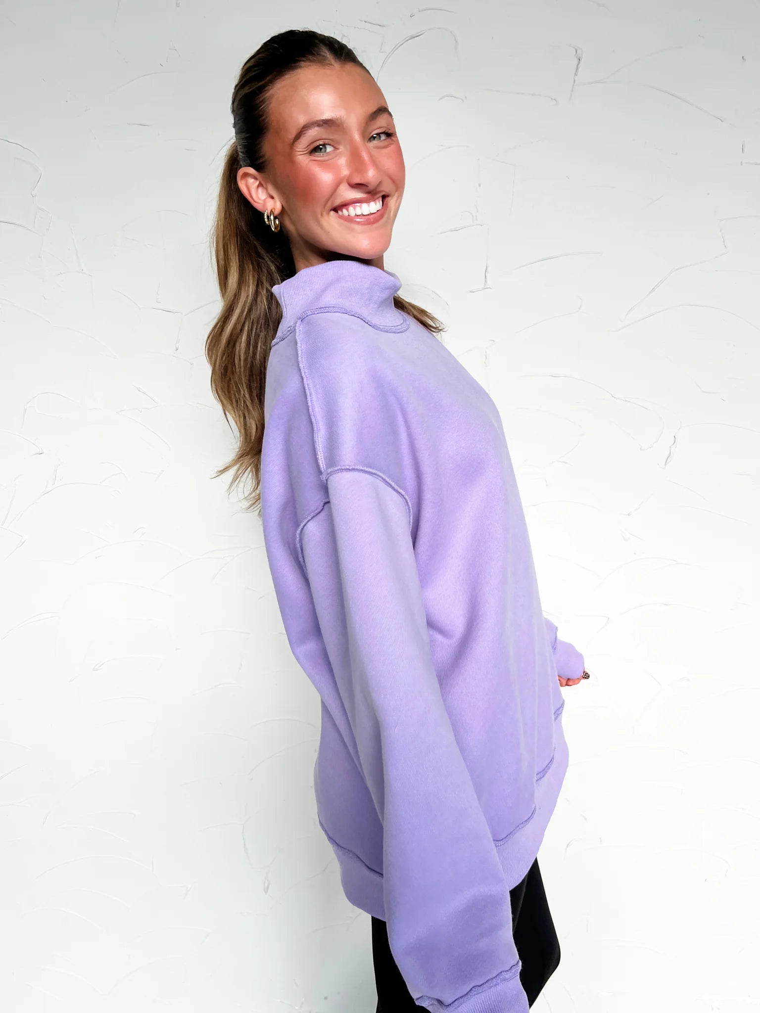 Coming Soon! Mock Neck Sweater in Lavender