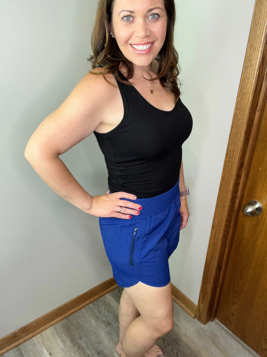 Did It For Me Shorts In Navy FINAL SALE