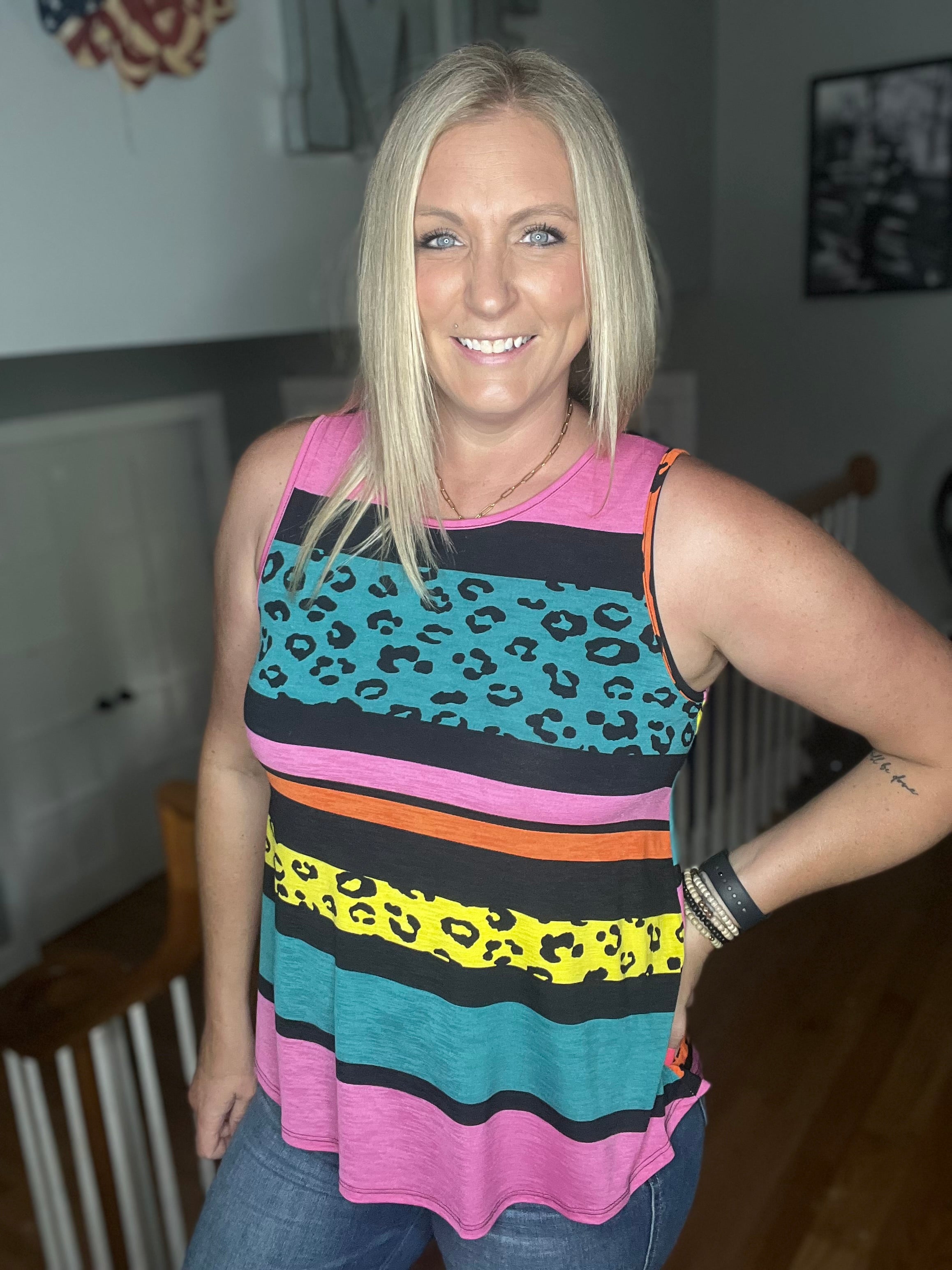 Wild Stripes Tank FINAL SALE