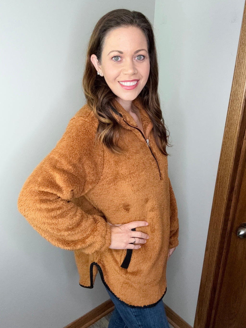 The Camel Teddy Sherpa Pullover FINAL SALE