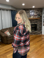 Load image into Gallery viewer, Pair This Flannel In Black/Rust
