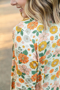 Classic Cardigan - Fall Boho Floral