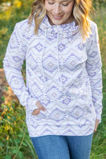 Load image into Gallery viewer, Ashley Hoodie - White Geometric
