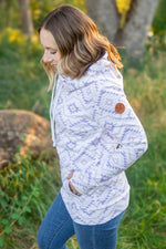 Load image into Gallery viewer, Ashley Hoodie - White Geometric
