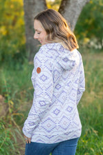 Load image into Gallery viewer, Ashley Hoodie - White Geometric
