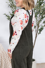 Load image into Gallery viewer, Corduroy Overalls - Olive
