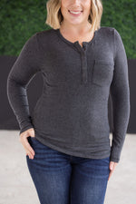 Load image into Gallery viewer, Georgia Long Sleeve Top - Charcoal
