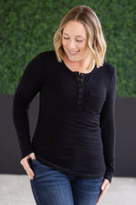 Load image into Gallery viewer, Georgia Long Sleeve Top - Black

