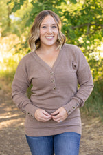 Load image into Gallery viewer, Brittney Button Sweater - Mocha
