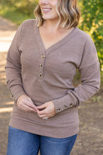 Load image into Gallery viewer, Brittney Button Sweater - Mocha
