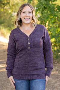 **Brittney Button Sweater - Purple