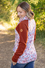 Load image into Gallery viewer, Zoey ZipCowl - Fall Floral and Rust
