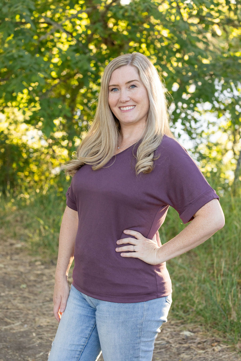 Selene Relaxed Top - Amethyst