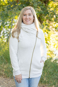 Quinn ZipUp Cowl - Oatmeal