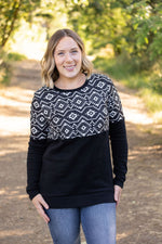 Load image into Gallery viewer, Natalie Pullover - Black Geometric
