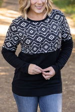 Load image into Gallery viewer, Natalie Pullover - Black Geometric
