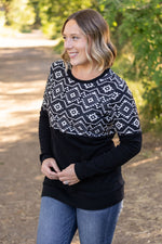 Load image into Gallery viewer, Natalie Pullover - Black Geometric
