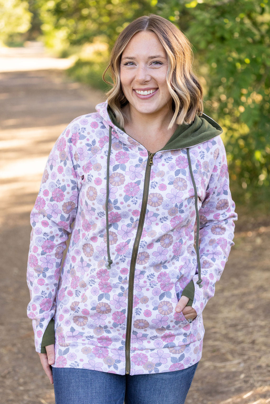 Classic Fullzip Hoodie - Boho Floral