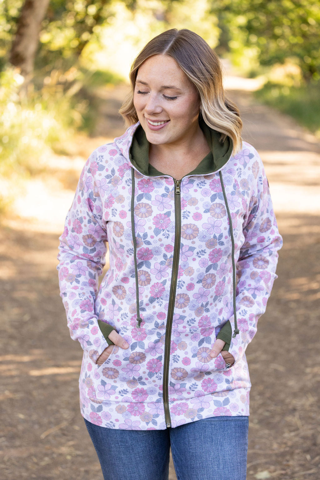 Classic Fullzip Hoodie - Boho Floral