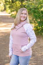 Load image into Gallery viewer, Zoey ZipCowl - Pink and Blush Floral
