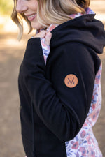 Load image into Gallery viewer, Classic Fullzip Hoodie - Black and Fall Floral
