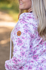 Load image into Gallery viewer, Classic Fullzip Hoodie - Pink Floral and Burgundy
