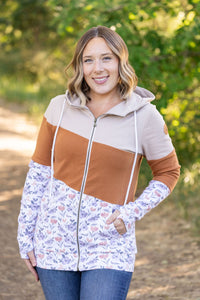 Colorblock Fullzip - Harvest Floral Mix