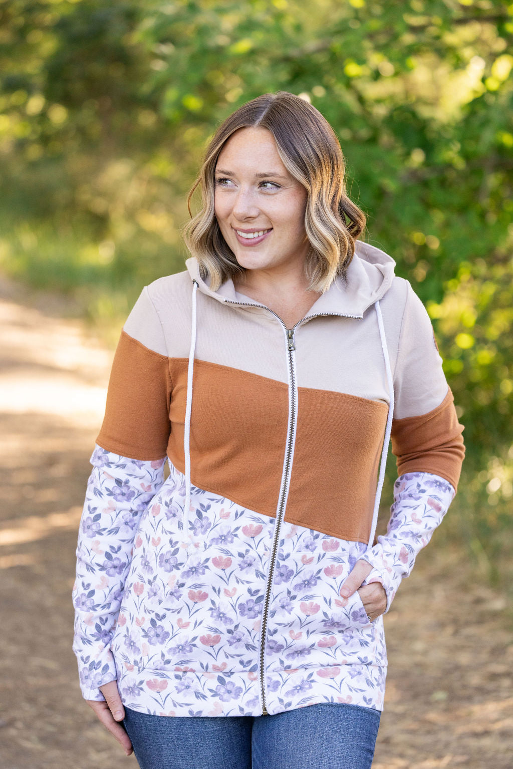 Colorblock Fullzip - Harvest Floral Mix